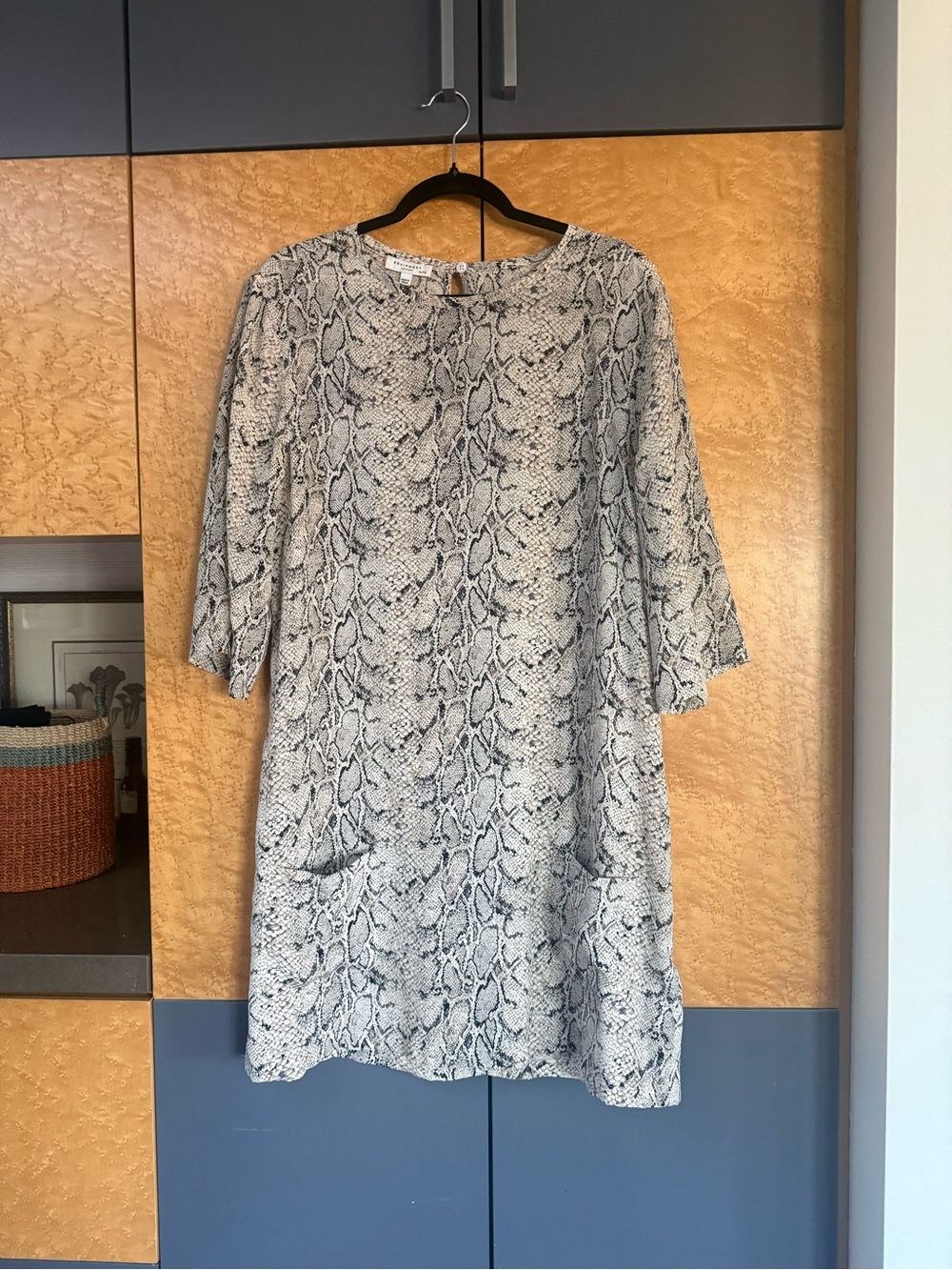 EQUIPMENT Snakeskin Print Mini Dress - XL (Runs Small)